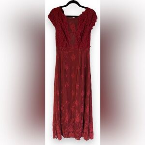 ML Monique Lhuillier hot pink lace size 10 evening gown